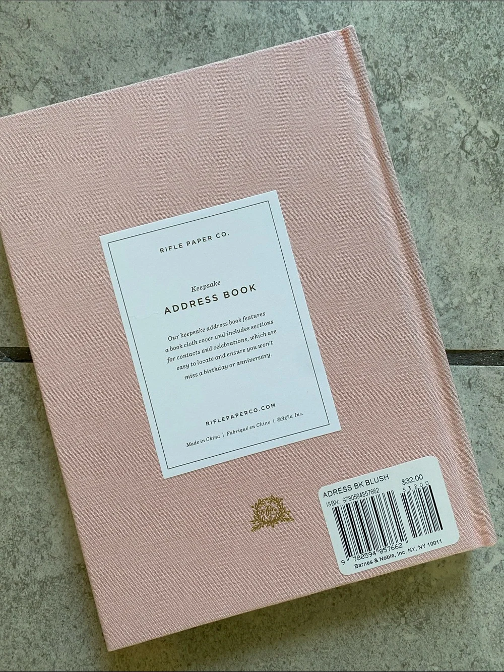Rifle Paper Co. Blush Hardcover Keepsake Address Book